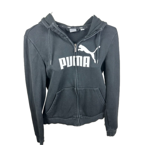 Black zip-up PUMA hoodie size M - Picture 5 of 5